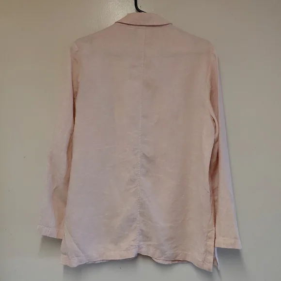 Rachel Zoe Women's 100%Linen Pink Open Front Blazer Jacket Size M - Picture 2 of 11